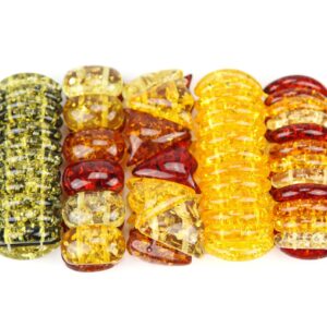 Jantarne narukvice na laštiku (SET 6 kom.)