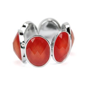 Raznobojne plastične ovalne narukvice (SET 6 kom.)