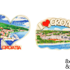 Magneti I love CRO, dva oblika, Tučepi (SET 10 kom.)