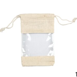Ukrasna jutena vrećica s plastičnim prozorom