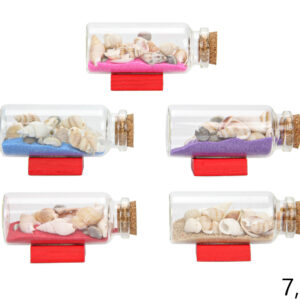 Magneti bočica sa školjkicama i raznobojnim pijeskom (SET 12 kom.)