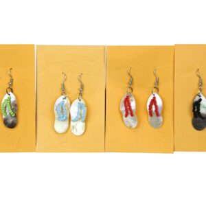 Naušnice japanke s perlicama raznih boja