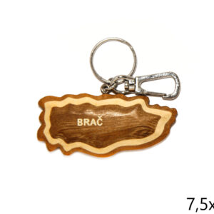 Drveni 3D privjesak u obliku otoka Brača