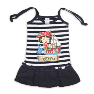 Crna mornarska haljinica s piratkinjom