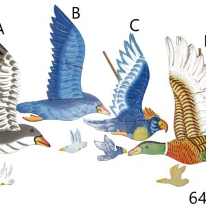 Drvene visilice galebi-papiga-fazan u letu