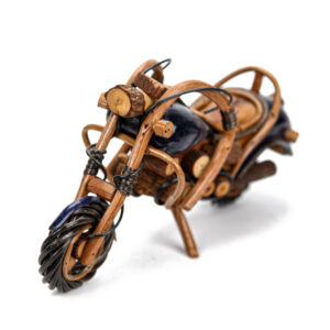 Ukrasni drveni motor, plave boje