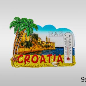 Magneti s termometrom i palmama, Rab Croatia (SET 12 kom.)
