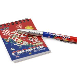 Set za pisanje, kemijska olovka+notes, Croatia