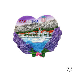 Lavanda magneti u obliku srca, Makarska (SET 12 kom.)