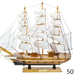 Natural-crni jedrenjak s bijelim crtama i topovima 50cm, Croatia