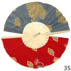 Ukrasne lepeze od tkanine s raznim uzorcima, srednje (SET 10 kom.)