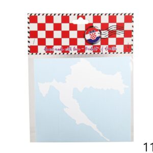 Bijela auto naljepnica karta hrvatske