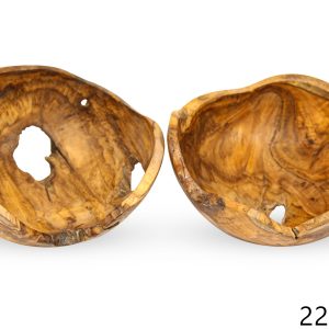 Drvena natural poluzatvorena zdjela