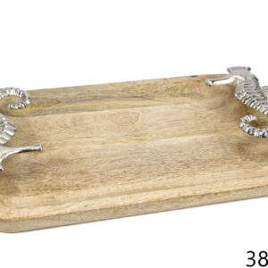 Poslužavnik pravokutnog oblika s ukrasnim morskim konjicima