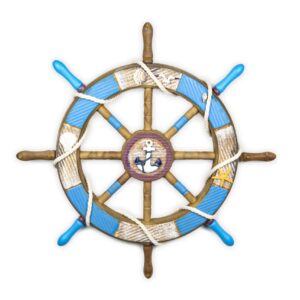 Natural-bijelo-plavo kormilo s konopom