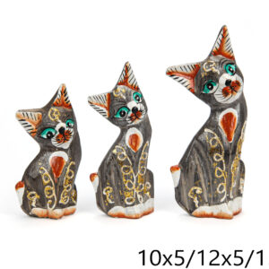 Mačke s ukrasima i nakrivljenom glavom (SET 3 kom.)