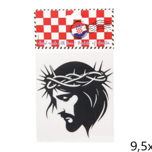 Auto naljepnica Isus s krunom