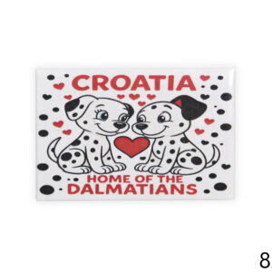 Pravokutni magnet sa zaljubljenim dalmatinerima