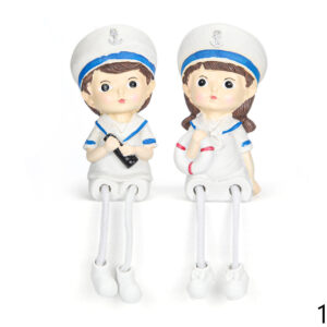 Figure sjedećih mornara s nogama od konopa (SET 2 kom.)