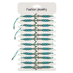 Narukvice sa sidrima od cirkona i plavim perlicama (SET 12 kom.)