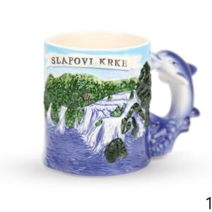 Keramičke 3D šalice s dupinom, Slapovi Krke (SET 4 kom.)