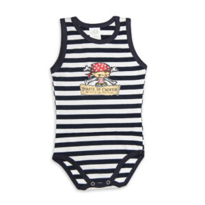 Crni muški dječji mornarski body s piratom