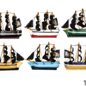 Magneti gusarski jedrenjak, razne boje (SET 12 kom.)