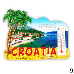Magneti s termometrom i palmama, Orebić Croatia (SET 12 kom.)