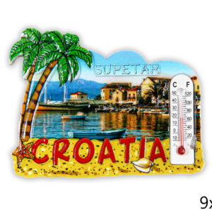 Magneti s termometrom i palmama, Supetar Croatia (SET 12 kom.)