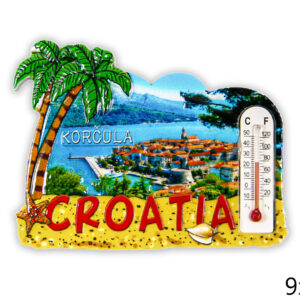 Magneti s termometrom i palmama, Korčula Croatia (SET 12 kom.)