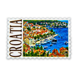 Magneti u obliku poštanske markice, Hvar Croatia (SET 12 kom.)