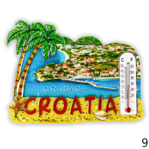 Magneti s termometrom i palmama, Gradac Croatia (SET 12 kom.)