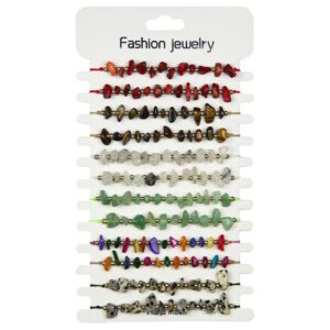 Narukvice s kamenčićima raznih boja (SET 12 kom.)