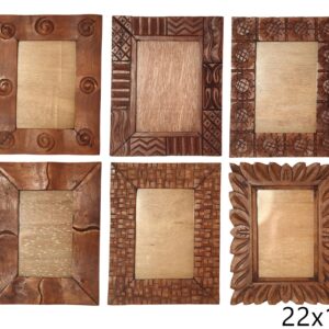 Drveni rezbareni okviri s raznim motivima (SET 6 kom.)