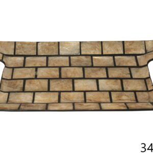 Tacna od sedefne smeđe školjke, pravokutnog oblika