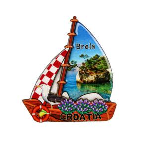 Drveni magneti jedrilica, Brela Croatia (SET 24 kom.)