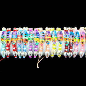 Narukvice sa surf daskom, kauri školjkom i drvenim perlicama (SET 40 kom.)