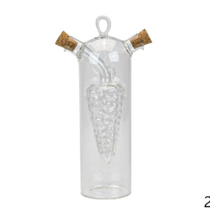 Ravna boca za ulje i ocat, unutarnji oblik grožđa, veća