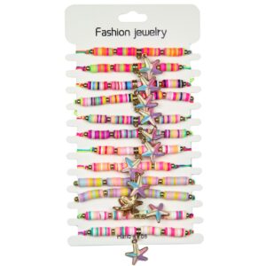 Narukvice s rezanim perlicama i šarenom zvijezdom (SET 12 kom.)