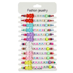 Narukvice s medvjedićem i kockicama s natpisima (SET 12 kom.)