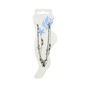 Metalne dvostruke nanožnice s kuglicama i zvijezdama (SET 12 kom.)