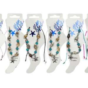 Nanožnice s Nassa školjkicama i zvijezdom (SET 12 kom.)