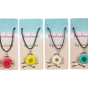 Ogrlice s prešanim cvijećem zalivenim smolom (SET 12 kom.)