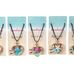 Svjetleće ogrlice sa zvijezdom zalivenom smolom (SET 12 kom.)