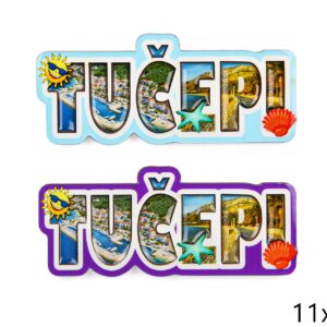 Drveni magneti slova sa slikama, Tučepi (SET 24 kom.)