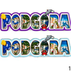 Drveni magneti slova sa slikama, Podgora (SET 24 kom.)