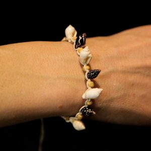 Narukvice od crnih i bijelih Nassa školjkica (SET 20 kom.)