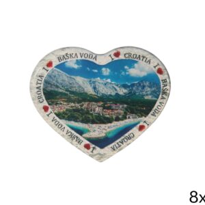 Srce magneti s folijskim efektom, Baška Voda (SET 24 kom.)
