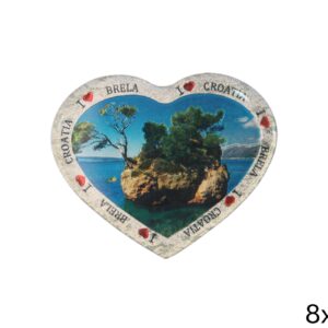 Srce magneti s folijskim efektom, Brela (SET 24 kom.)