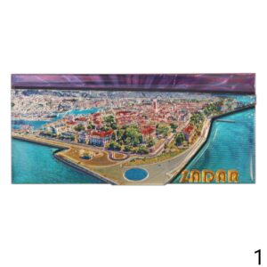 Drveni dvoslojni magneti s folijskim efektom, Zadar poluotok (SET 24 kom.)